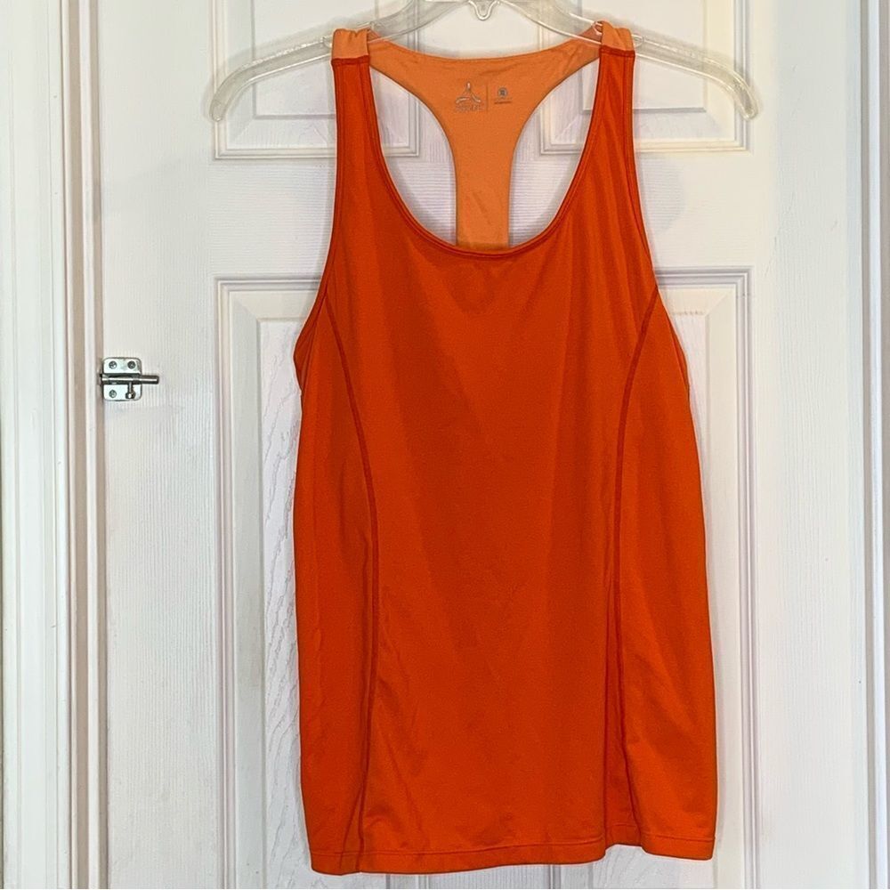 Aspire Racerback Orange Strappy Back Athletic Tank Size XL
